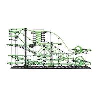 Kit de montaña rusa de mármol de nivel 3 a 8 de 1337 piezas, más de 820 piezas que brillan en la oscuridad con bolas de acero, juguetes de construcción de laberinto de riel luminoso, juego de