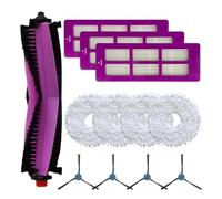 Kit De Mopa, Cepillo Lateral, Filtro Lavable, Cepillo Principal, Compatible con Aspiradoras Eureka J15 Pro Ultra.