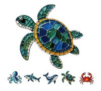 Kit de mosaico de pulpo, juego de manualidades de animales oceánicos 3D acrílico 3D hecho a mano, kit de vidrieras con temática oceánica, creativo hecho a mano, decoración colgante de mosaico marino
