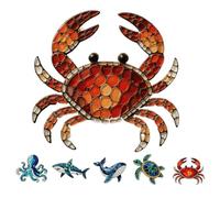 Kit de mosaico de pulpo, juego de manualidades de animales oceánicos 3D acrílico 3D hecho a mano, kit de vidrieras con temática oceánica, creativo hecho a mano, decoración colgante de mosaico marino