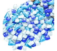 Kit de mosaico diy 50 Uds. De piedras de mosaico coloridas cristal mezclado con forma Irregular, decoración creativa hecha a mano DIY Teselas para mosaicos(28)