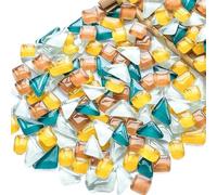 Kit de mosaico diy 50 Uds. De piedras de mosaico coloridas cristal mezclado con forma Irregular, decoración creativa hecha a mano DIY Teselas para mosaicos(17)