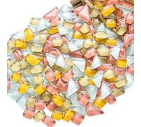 Kit de mosaico diy 50 Uds. De piedras de mosaico coloridas cristal mezclado con forma Irregular, decoración creativa hecha a mano DIY Teselas para mosaicos(13)