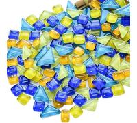 Kit de mosaico diy 50 Uds. De piedras de mosaico coloridas cristal mezclado con forma Irregular, decoración creativa hecha a mano DIY Teselas para mosaicos(9)