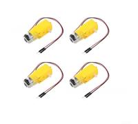 Kit de motor CC de doble eje 3-6V con 4 ruedas para 4WD Smart Car Robot Building para L298N Compatible (alambre de soldadura)