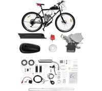 Kit de Motor de Bicicleta, 100cc 2 Tiempos Motor Bicicleta, Motor para Bicicleta 44/36 Dientes, 2L Capacidad Bici Kit Motor Bicicleta Conversión Kit Capacidad de Carga de 200KG, Carburado (44 Dientes)