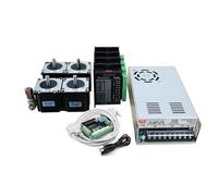 Kit de Motor paso a Nema23 12N 56mm 3, 4 ejes con controlador TB6600 y placa conexión USB LPT DB25 Compatible enrutador grabador CNC(4sets With DB25 Card)