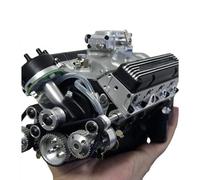 Kit de motor V8 de gasolina, Ohv V8 de bloque pequeño, kit de motor Mini V8 que funciona, construye tu propio motor modelo V8 para decoración de escritorio en casa, oficina (negro)
