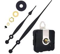 Kit de movimiento de alto par para relojes de pared, incluye tuerca de puntero, cabeza de cobre negro y componentes de gancho de hierro (23 mm)
