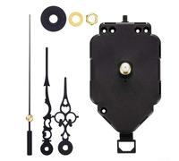 Kit de movimiento de mecanismo de reloj de cuarzo silencioso, funciona con pilas, eje largo y alto par para reemplazo de reloj de pared y fabricación de reloj personalizado (longitud 16 mm)