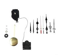 Kit de movimiento de reloj con péndulo y caja de música, eje de 17 mm para panel de 2-6 mm, piezas de reparación de bricolaje para relojes de pared, incluye 3 juegos de manecillas