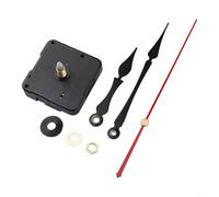 Kit de movimiento de reloj de pared de cuarzo para una hora precisa y silenciosa, compatible con esferas de reloj grandes de 25 a 30 cm de diámetro (negro y rojo)