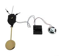 Kit de movimiento de reloj de péndulo de cuarzo con caja de timbre de música, piezas de reparación de mecanismo de reloj, 2 tamaños de eje para panel de 4 a 12 mm, melodía cada hora para el hogar