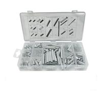 Kit de muelles mixtos de 200 piezas en caja de plástico, resortes de tensión y compresión de acero con ganchos para reparación de paraguas de bicicleta