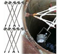 Kit de muestras de agua retráctil para cabezal de pozo, de 2 a 23 pies de longitud, ideal para estanque, fábrica y uso en laboratorio, incluye taza desmontable de 36 onzas líquidas, paquete de 10