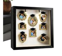 Kit De Museo DIY para Manualidades Y Recuerdos Personales | Vitrina De Exposición para Siluetas De Fotos - Juego de Marcos de Fotos DIY Dorados,Regalo