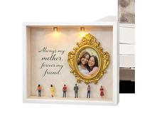 Kit de Museo Miniatura DIY,con Figurines y el Recuerdo del Día de la Madre | Kit de Museo en Miniatura Iluminado,para Mujeres Mamá Abuela Dormitorio Salón Oficina Escuela Recuerdo