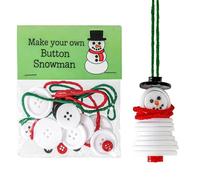 Kit de Navidad - Kits de de botones para decoración colgante en forma de árbol y muñeco de nieve | Actividad divertida hecha a mano, material ABS y resistente, perfecto para