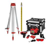 Kit de Nivel láser Giratorio de 360°, Alcance de 500 m, Equipo de medición autonivelante, Herramientas de construcción para la Industria al Aire Libre (Color: Juego de Haz Rojo)