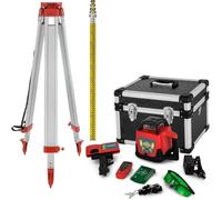 Kit de Nivel láser rotativo de 500m con trípode y Personal, Herramienta de Exterior Interior autonivelante, Dispositivo de medición preciso de la categoría de la construcción para el diafray y el Uso