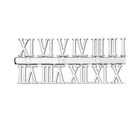 Kit de números de repuesto para reloj de pared, números romanos y arábigos para aguja de cuarzo, accesorios de decoración del hogar, oro, plata, negro, 3 cm de altura (plata romana)