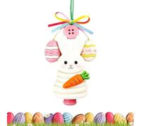Kit de ocio creativo con botones - colgante de huevo de Pascua - Actividad creativa de zanahoria decorativa con botones | para, adultos, salón, dormitorio, puerta, ventana,