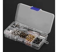 Kit de ojales, accesorios para bricolaje ojales lisos y arandelas 3mm 420pcs for reparación y decoración