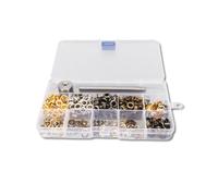 Kit de Ojales Metálicos 20mm y 6mm, 400 Piezas, Remachadora Incluida, Caja Organizadora, Resistente y Duradero, para Reparación de Zapatos, Bolsos y Ropa