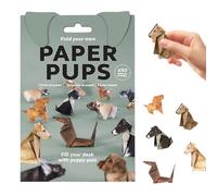 Kit de origami de gatos de papel 3D, 50 hojas Kit de origami de papel para gatos, Diy Pa-per Cats Craft K-it, Gatos de pa-pel DIY, K-it de pap-el para ga-tos, Creative Orig-ami Animal Kit (cachorros)