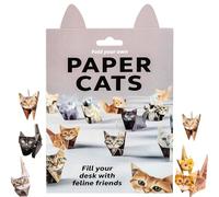 Kit de origami de gatos de papel, 50 hojas para doblar tus propias figuras de gato de papel, actividad creativa de manualidades de gatos en 3D para adultos y niños, regalo único para amantes de los