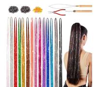 Kit De Oro-pel Para El Cabello - 14 Piezas Juego De Oro-pel Para El Cabello Espumoso | Accesorios De Cosplay De Brillo Resistente Al Calor Con Herramientas Para Fiestas Temáticas De Rol Navidad
