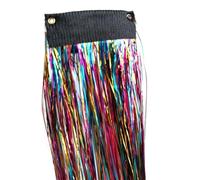 Kit de oropel brillante de 45-50 cm, extensiones de cabello con destellos brillantes, accesorios for trenzas con brillo colorido (rojo)(Grey)