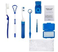 Kit de Ortodoncia Dental de 8 Piezas, Cepillo de Dientes Ortodoncia Brackets con Cera para Ortodoncia y Estuche de Viaje, Cepillo Ortodoncia para Limpieza Dental Completa, Azul