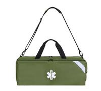 Kit de os auxilios premium, kit médico de emergencia, bolso de hombro con los compartimentos grandes y cuatro bolsillos laterales, tela de oxford, para acampar en el hogar (Verde)