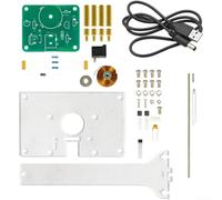 Kit de oscilación electromagnética de bricolaje, oscilador de efecto Hall, construcción de metal acrílico, alimentación de 5 V CC, luces LED, soldadura educativa, aprendizaje de física (B)