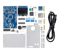 Kit de osciloscopio de bricolaje para entusiastas de la electrónica con pantalla de 0.96 pulgadas, resolución de 128 x 64 pulgadas, nivel de gatillo ajustable, fuente USB (kit + funda acrílica)