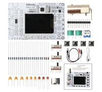Kit de osciloscopio digital DSO183, kit de práctica electrónica de osciloscopio DIY con ancho de banda de 500 kHz, generador de señal, almacenamiento de forma de onda y recuperación (piezas)