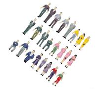Kit de paisaje de modelo de tren que incluye 50 figuras dinámicas de pasajeros y 6 bancos diseñados para plataformas ferroviarias a escala 1:50