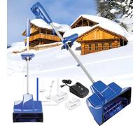 Kit de pala eléctrica para nieve inalámbrica, 24 V y 28 cm de ancho de limpieza, incluye batería de 4.0 Ah y cargador, perfecto para entrada de terraza, 2 baterías