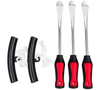 Kit de palanca de neumático de 5 piezas con puntas arqueadas y cubiertas protectoras para coche, motocicleta, bicicleta, scooter, silla de ruedas, reemplazo de neumáticos