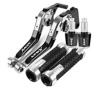 Kit de Palanca de Repuesto para Yamaha XMAX300 X-MAX Xmax 300 2017 2018 2019 2020 2021 2022 Todos Los Años Palancas De Embrague De Freno De Motocicleta Extremos De Empuñaduras De Manillar(Silver)