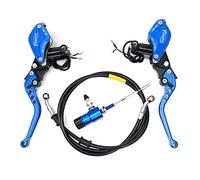 Kit de palancas de freno de cilindro maestro de embrague hidráulico para motocicleta, 22 mm, compatible con Dirt Bike, Sport, scooter, Pit Bike, ATV, Blue, Acero inoxidable Aluminio