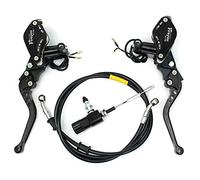 Kit de palancas de freno de cilindro maestro de freno de embrague hidráulico de motocicleta de 22 mm compatible con Dirt Bike Sport Bike Scooter Pit Bike ATV (negro)