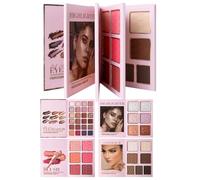 Kit de paleta facial: sombra de ojos brillante de 43 colores, contorno facial de rubor con purpurina, diaria, fechas de cumpleaños, sesiones de fotos, bodas, eventos, trabajo, mujeres, novias,