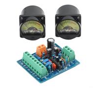 Kit de panel de medidor Vu analógico con placa de conductor luz de filamento retroiluminada para pruebas de nivel de audio, proyecto de bricolaje, ajuste de potenciómetro azul, fuente de alimentación