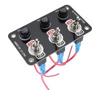 Kit de panel de palanca - Disparador de alimentación, cableado | Panel de interruptor de palanca de balancín de 12 V 24 V, configuración de marino con fusible 10 A p