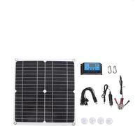 Kit de panel solar, 20W 12V Monocristalino IP65 Panel solar impermeable DIY con carga solar 10A Cargador de panel solar portátil Banco de energía solar Paquete de batería externa