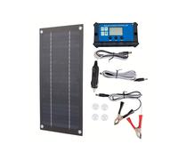 Kit de Panel Solar de 100 A con Controlador de Carga Solar para Sistemas de Carga Solar en Exteriores, Caravanas, Camping, Barcos y Remolques