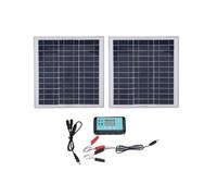 Kit de Panel Solar de 100 W con Controlador de Carga, Panel Solar de Aluminio MPPT de 12 V para Sistemas de Remolque de Barcos, Camping y