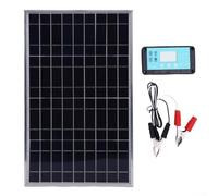 Kit de panel solar de 200 W con controlador para carga de 12 V y 24 V, con marco de aleación de aluminio y componentes resistentes a la intemperie con clasificación IP67 para uso en exteriores